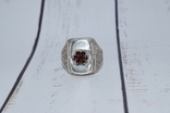 Кольцо серебро камень натуральный Богемские гранаты, фото №5