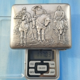 Портсигар Три богатыря. Серебро 177 грамм., фото №9