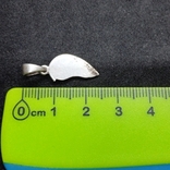 Кулон половинка Серця із срібла 925 проби, вага 1,19 грама., фото №4
