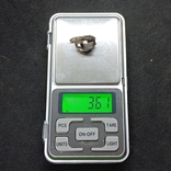 Одна сережка зі срібла 925 проби та золота 375 проби, вага 3,61 грама., фото №6
