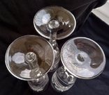 Большие бокалы для шампанского 3 шт. хрусталь из ссср., фото №7