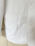 Чоловічий літній білий бавовняний піджак SASCH, розмір L. майже новий, фото №4