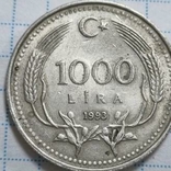 Туреччина 1000 лір 1993, фото №2