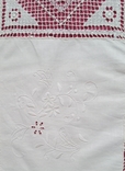 Скатертина кремова,плетена на коклюшках,з вставками, фото №5