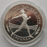 Серебряная монета 1oz XXVI летние Олимпийские Игры Атланта 1996 "Метание Копья" 1 паанга, фото №3
