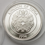 Серебряная монета 1oz XXVI летние Олимпийские Игры Атланта 1996 "Метание Копья" 1 паанга, фото №7