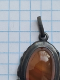 Кулон 925 пробы сердолик жемчуг новый, фото №4