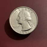25 центів США, 1/4 долара, 1991, "P" - Філадельфія, фото №2