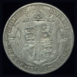 Великобритания 1/2 кроны 1923 серебро 14 грамм, фото №2