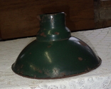 Плафон фонаря старого, эмалированный., фото №2