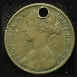 Великобритания 1 пенни 1863, фото №2