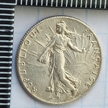 50 сантимов, Франция, 1919 год, "сеятельница", серебро 0.835 2.49 грамма, фото №4