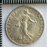 50 сантимов, Франция, 1918 год, "сеятельница", серебро 0.835 2.50 грамма, фото №4