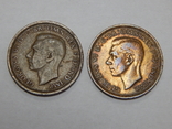 2 монеты по 1/2 пенни, 1938/40 г.г. Великобритания, фото №3