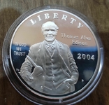 США 1 доллар 2004 г. 125 лет лампочке Серебро Пруф, фото №2