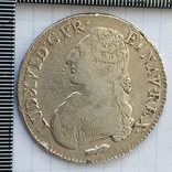 1 экю, Франция, 1785 год, Q, король Людовик XVI, серебро 0.917, 28.57 грамма, фото №2