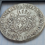 1 экю, Франция, 1785 год, Q, король Людовик XVI, серебро 0.917, 28.57 грамма, фото №5