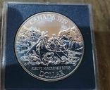  Канада 1 доллар 1989 г. Серебро. Река Маккензи., фото №2