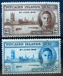 1946 г. Великобритания колонии Питкерн Pitcairn Islands (**), фото №2