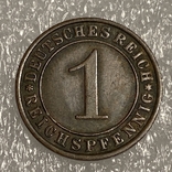 Германия 1 рейхспфенниг, 1932 год (О1), фото №2