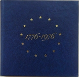 USA США - набор 3 монеты 1/4 1/2 1 Dollar 1976 - 200 років незалежності США в холдері, фото №4