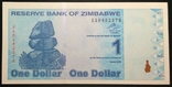 Зімбабве 1 долар 2009 P-92a, фото №2
