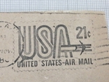1995-198?Листівка з США(шлюбне оголошення?).Конверт з США. Авіа-марка США.Марка-Прапор США, фото №4