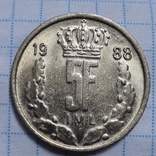 Люксембург 5 франків, 1988, фото №2