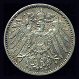 Германия 1 марка 1915 D серебро, фото №3