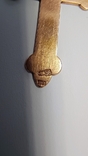 Старовинний золотий хрестик ,56 проби з клеймом ,вага 2.9, фото №5