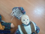 Тряпичная набивная кукла с фарфоровой головой. Две штуки. "Пара", фото №3
