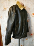 Куртка чоловіча шкіряна на овчині модель натівської В-3 LEATHER p-p S, фото №3