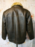 Куртка чоловіча шкіряна на овчині модель натівської В-3 LEATHER p-p S, фото №7