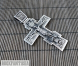 Срібний чоловічий православний хрестик з розп'яттям великий новий, фото №4