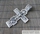 Срібний чоловічий православний хрестик з розп'яттям великий новий, фото №5