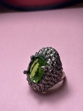 Перстень з зеленим каменем, фото №4