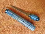 Нож резьбовой обоюдоострый складной Blue 33, фото №7