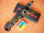 Складной тактический нож Superfire стеклобой стропорез чехол 22,5 см, фото №4