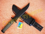 Нож охотничий туристический Columbia 2138B с пластиковым чехлом зеленый 30см, фото №2