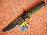 Нож охотничий туристический Columbia 2138B с пластиковым чехлом зеленый 30см, numer zdjęcia 4