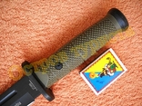 Нож охотничий туристический Columbia 2138B с пластиковым чехлом зеленый 30см, фото №6