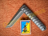 Нож складной тактический silver клинок танто с чехлом, фото №7