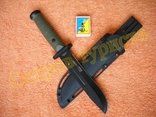 Нож охотничий туристический Columbia 2148B с пластиковым чехлом хаки 30см, фото №3