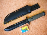 Нож охотничий туристический Columbia 2148B с пластиковым чехлом хаки 30см, numer zdjęcia 2