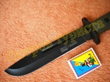 Нож охотничий туристический Columbia 2148B с пластиковым чехлом хаки 30см, фото №5