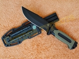 Нож тактический ЗСУ 4058B Хаки 27 см компас огниво точилка стеклобой, фото №2