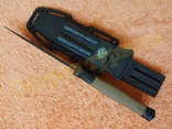 Тактический нож ЗСУ 4028С Олива компас огниво точилка стеклобой 27 см, фото №8