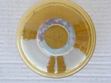 Стеклянная основа для керосиновой лампы (жёлтая), фото №3