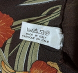 Тонкий воздушный платок цветы, роуль, Италия, 87,5/86,5 см, фото №4