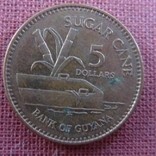 Гайана 5 долларов 2005г., фото №2
